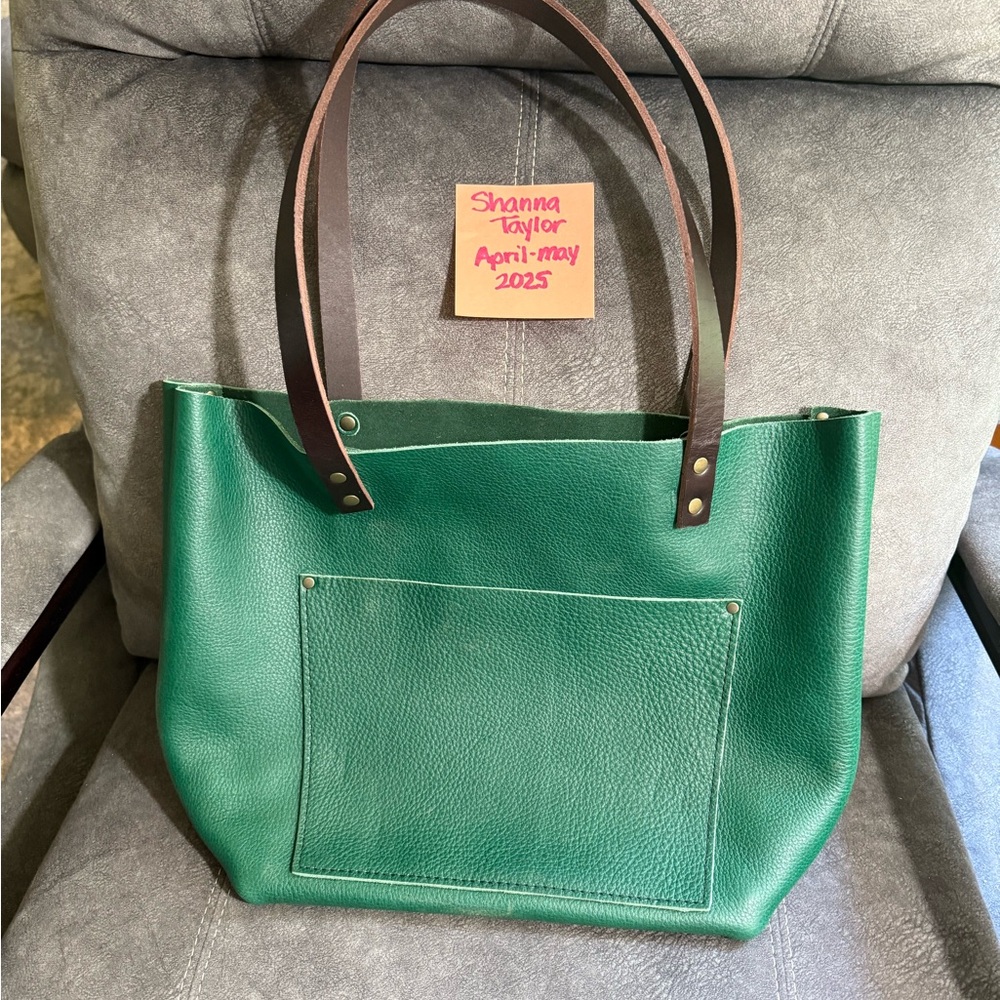 Portland Leather Bacalar green Tote Bag